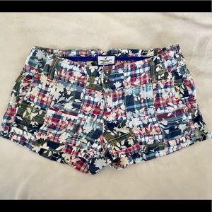 American Eagle madras print shorts